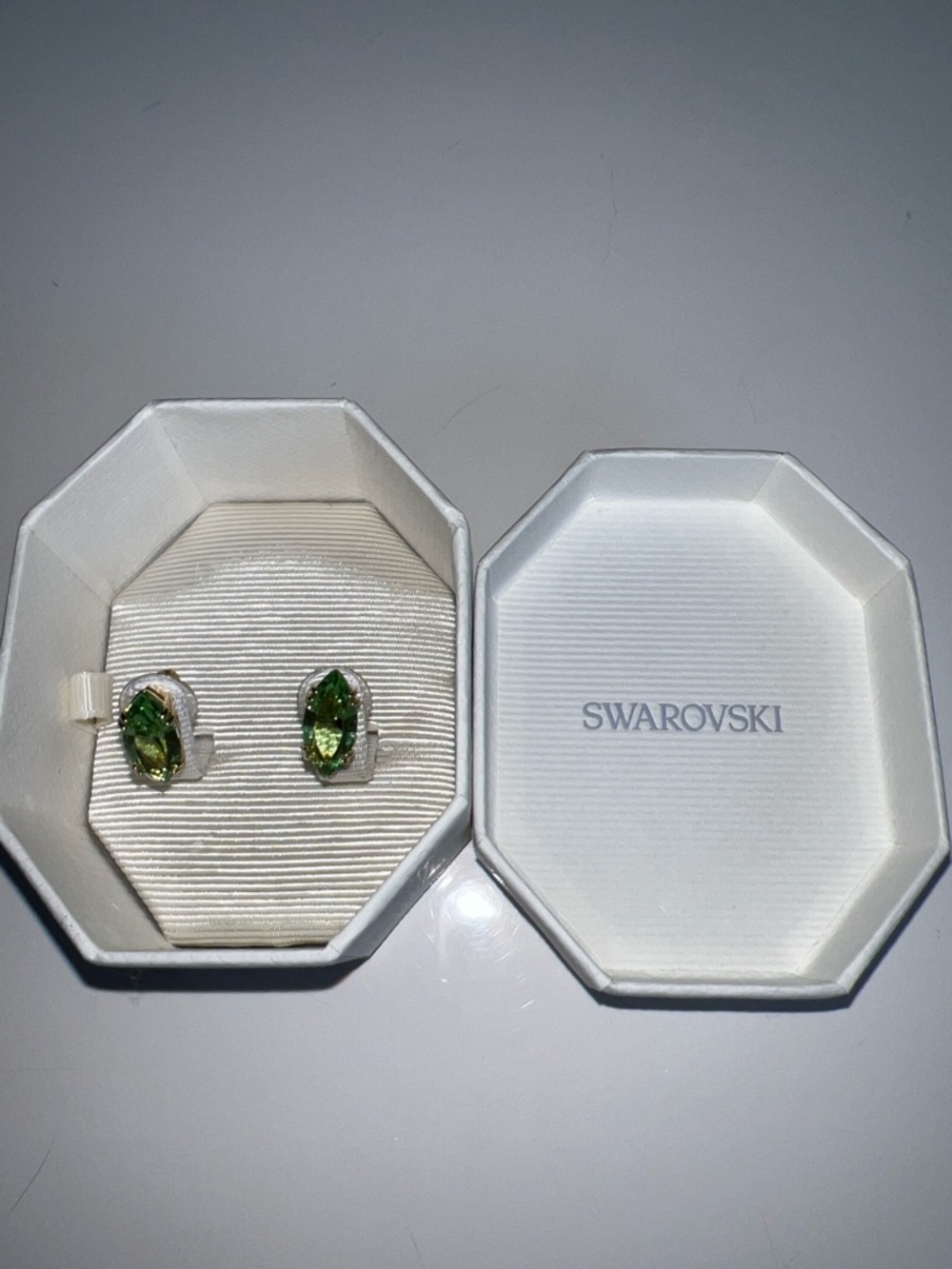 Swarovski Green Crystal Stud Earrings